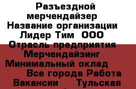 Разъездной мерчендайзер › Название организации ­ Лидер Тим, ООО › Отрасль предприятия ­ Мерчендайзинг › Минимальный оклад ­ 25 000 - Все города Работа » Вакансии   . Тульская обл.